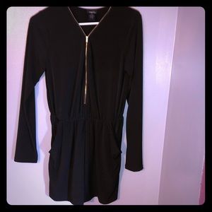 Black long sleeved romper